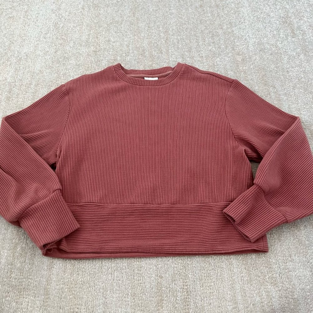 Varley Ribbed Pullover Sweatshirt M